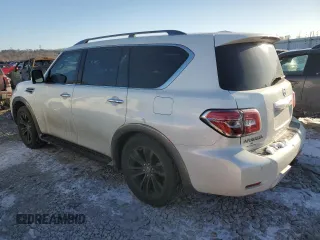 2018 Nissan Armada Platinum with VIN JN8AY2NF8J9333487, listed as a Copart auction lot 46295745 with 58,876 mi miles and Salvage Title. Bid and sale history available at carsss.com. Image 2.