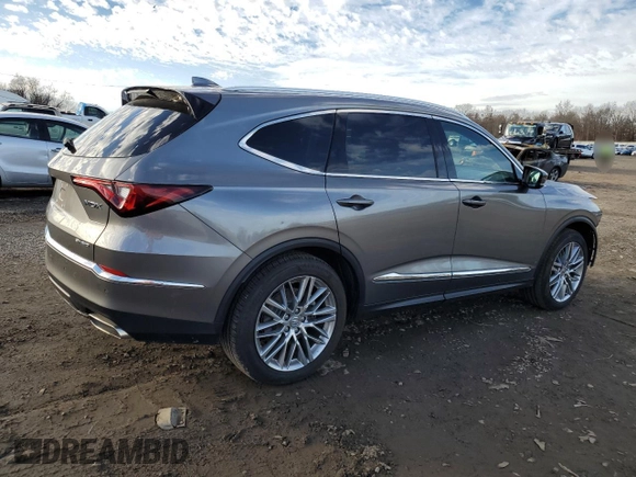 2023 Acura MDX w/Advance Package with VIN 5J8YE1H82PL024069, listed as a Copart auction lot 86556144 with 13,836 mi miles and Salvage Title. Bid and sale history available at carsss.com. Image 3.