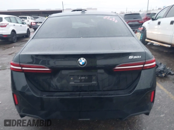 2024 BMW 5 Series 530i with VIN WBA43FJ0XRCS17347, listed as a IAAI auction lot 41279069 with 4,768 mi miles. Bid and sale history available at carsss.com. Image 16.
