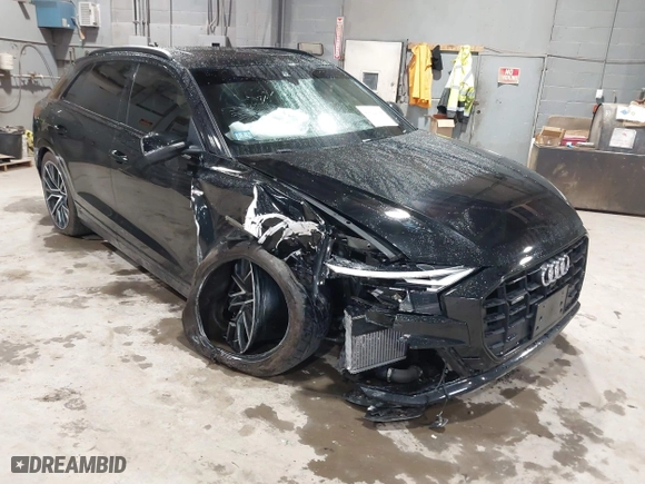 2019 Audi Q8 Premium Plus with VIN WA1EVAF18KD037817, listed as a IAAI auction lot 41922109 with 54,602 mi miles. Bid and sale history available at carsss.com. Image 6.