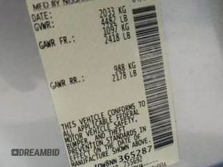 2022 Nissan Altima SV with VIN 1N4BL4DW8NN365287, listed as a Copart auction lot 49378025 with 15,402 mi miles and Non Repairable. Bid and sale history available at DreamBid. Image 15.