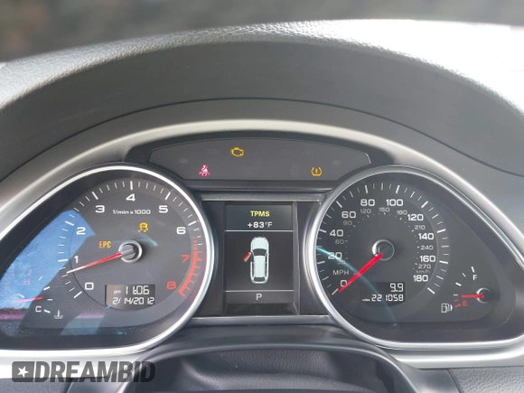 2013 Audi Q7 3.0T S line Prestige with VIN WA1DGAFE6DD006769, listed as a IAAI auction lot 41902696 with 221,058 mi miles. Bid and sale history available at carsss.com. Image 7.