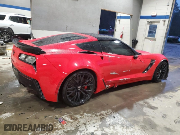 2015 Chevrolet Corvette Z06 3LZ with VIN 1G1YT2D6XF5601487, listed as a Copart auction lot 84813654 with 0 mi miles and Salvage Title. Bid and sale history available at carsss.com. Image 3.