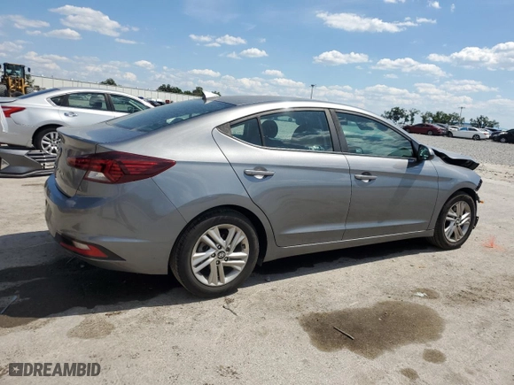 2019 Hyundai Elantra SEL with VIN 5NPD84LF2KH453561, listed as a Copart auction lot 50609705 with 81,647 mi miles and Salvage Title. Bid and sale history available at carsss.com. Image 3.