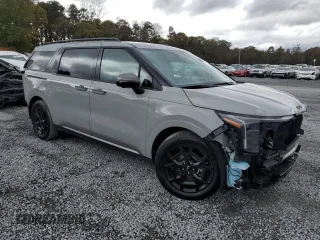 2025 Kia Carnival SX Prestige with VIN KNDNE5K33S6479557, listed as a Copart auction lot 79474994 with 327 mi miles and Salvage Title. Bid and sale history available at carsss.com. Image 4.