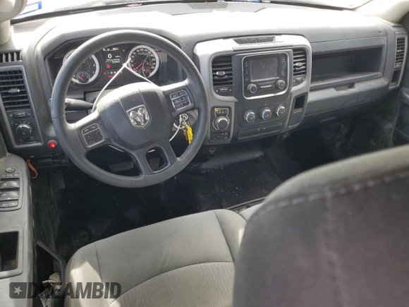 2023 Ram 1500 Express with VIN 3C6RR7KT9PG658247, listed as a Copart auction lot 57168235 with 30,253 mi miles and Salvage title. Bid and sale history available at DreamBid. Image 8.