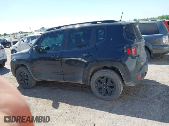 2018 Jeep Renegade Trailhawk with VIN ZACCJBCB0JPG78827, listed as a IAAI auction lot 42240590 with 72,736 mi miles and . Bid and sale history available at DreamBid. Image 15.