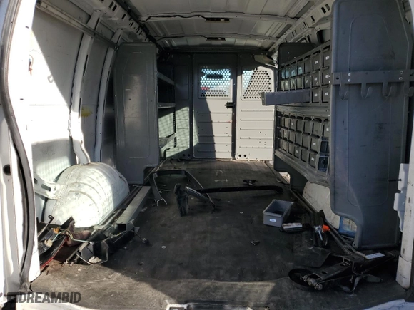 2019 GMC Savana Cargo Van with VIN 1GTW7AFGXK1348515, listed as a Copart auction lot 43860155 with 202,157 mi miles and Salvage Title. Bid and sale history available at carsss.com. Image 10.