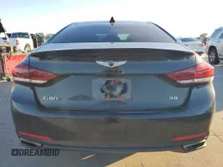 2017 Genesis G80 3.8L with VIN KMHGN4JE4HU192928, listed as a Copart auction lot 81608974 with 93,032 mi miles and Salvage Title. Bid and sale history available at DreamBid. Image 6.