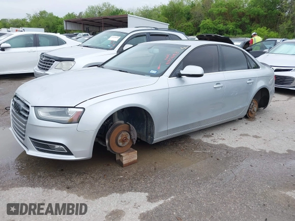 2013 Audi A4 Premium with VIN WAUAFAFL0DA158572, listed as a IAAI auction lot 41956783 with 119,166 mi miles. Bid and sale history available at carsss.com. Image 6.