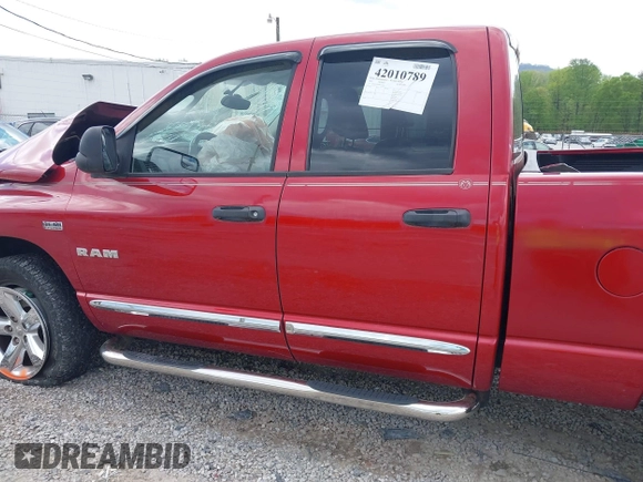 2008 Dodge 1500 SLT with VIN 1D7HU18208S534284, listed as a IAAI auction lot 42010789 with 184,530 mi miles. Bid and sale history available at carsss.com. Image 14.