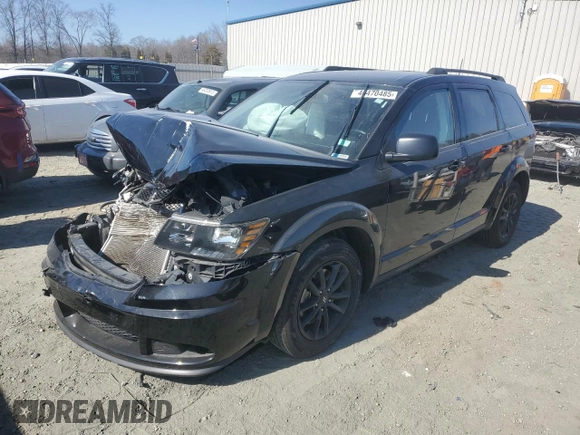 2020 Dodge Journey SE Value with VIN 3C4PDCAB0LT276495, listed as a Copart auction lot 46470485 with 57,866 mi miles and Salvage Title. Bid and sale history available at carsss.com. Image 1.