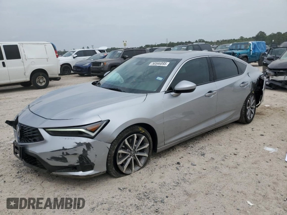2024 Acura Integra with VIN 19UDE4H23RA013706, listed as a Copart auction lot 50566895 with 20,770 mi miles and Salvage Title. Bid and sale history available at carsss.com. Image 1.