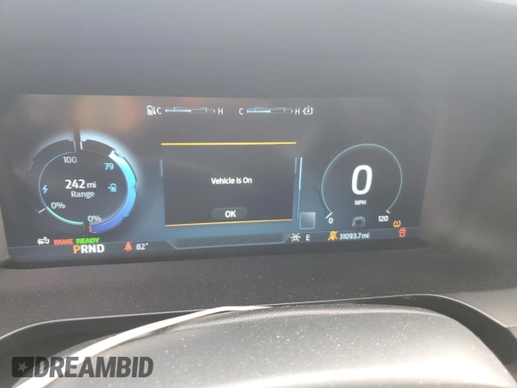 2022 Ford F-150 Lightning Pro z VIN 1FT6W1EV4NWG14041, wystawiony jako Copart lot #85252844 z przebiegiem 31 093 mil mil oraz Szkoda całkowita • Salvage title. Historia ofert i sprzedaży dostępna na DreamBid. Obrazek 9.