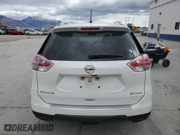 2016 Nissan Rogue SV with VIN KNMAT2MVXGP629263, listed as a Copart auction lot 54783115 with 136,322 mi miles and Clean Title. Bid and sale history available at carsss.com. Image 6.
