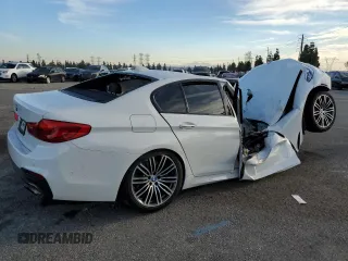 2018 BMW 5 Series 540i with VIN WBAJE5C50JWA96107, listed as a Copart auction lot 43808235 with Not Provided miles and Salvage Title. Bid and sale history available at carsss.com. Image 3.