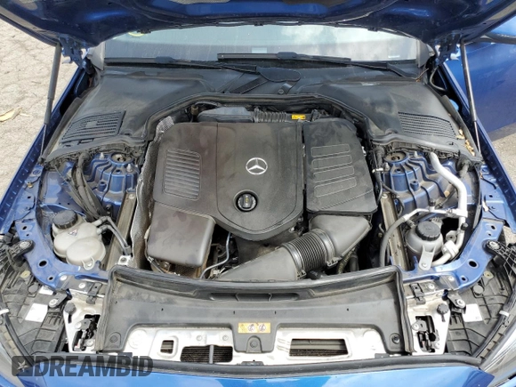 2022 Mercedes-Benz C 300 with VIN W1KAF4GB5NR058602, listed as a Copart auction lot 52290185 with 81,003 mi miles and Salvage title. Bid and sale history available at DreamBid. Image 11.