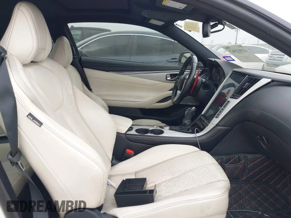 2017 Infiniti Q60 Red Sport 400 with VIN JN1FV7EK8HM610878, listed as a IAAI auction lot 41912063 with 93,680 mi miles and . Bid and sale history available at carsss.com. Image 5.