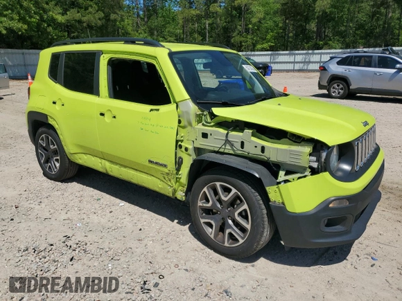 2018 Jeep Renegade Latitude z VIN ZACCJABB6JPJ09909, wystawiony jako Copart lot #54724035 z przebiegiem 72 932 mil mil oraz Szkoda całkowita • Salvage title. Historia ofert i sprzedaży dostępna na DreamBid. Obrazek 4.