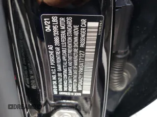 2021 Porsche Taycan z VIN WP0AA2Y19MSA17127, wystawiony jako Copart lot #43795425 z przebiegiem 40 171 mil mil oraz Szkody całkowita. Historia ofert i sprzedaży dostępna na DreamBid. Obrazek 14.
