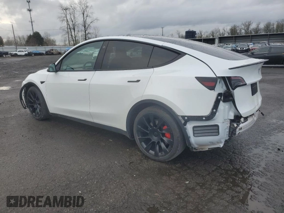 2022 Tesla Model Y Performance with VIN 7SAYGDEFXNF455517, listed as a Copart auction lot 44147905 with 32,210 mi miles and Salvage title. Bid and sale history available at DreamBid. Image 2.