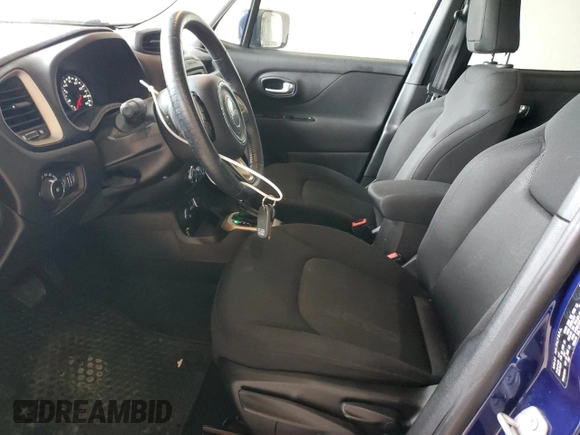 2017 Jeep Renegade Latitude with VIN ZACCJBBB2HPG45310, listed as a Copart auction lot 55949625 with 107,609 mi miles and Salvage title. Bid and sale history available at DreamBid. Image 7.