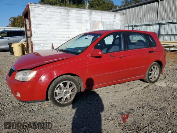2005 Kia Spectra with VIN KNAFE161455146328, listed as a Copart auction lot 77605534 with 110,605 mi miles and Salvage Title. Bid and sale history available at DreamBid. Image 1.