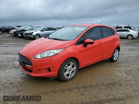 2015 Ford Fiesta SE with VIN 3FADP4EJ4FM164398, listed as a Copart auction lot 51496455 with 114,535 mi miles and Salvage Title. Bid and sale history available at carsss.com. Image 1.