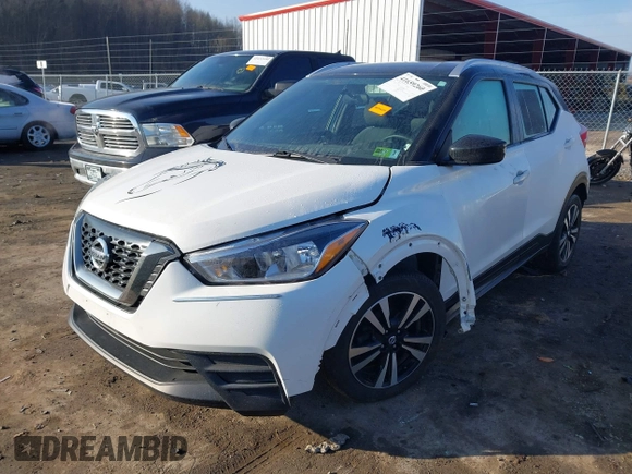 2019 Nissan Kicks S with VIN 3N1CP5CU5KL550663, listed as a IAAI auction lot 41659260 with 89,672 mi miles and . Bid and sale history available at carsss.com. Image 2.