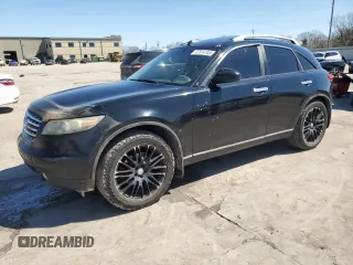 2004 Infiniti FX35 with VIN JNRAS08U34X107451, listed as a Copart auction lot 47814745 with 279,079 mi miles and Salvage Title. Bid and sale history available at carsss.com. Image 1.