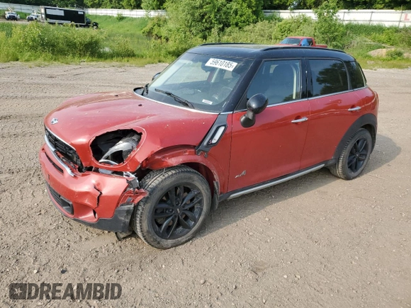 2015 MINI Countryman S z VIN WMWZC5C56FWP47625, wystawiony jako Copart lot #59610185 z przebiegiem 136 096 mil mil oraz Czysty tytuł • Clean title. Historia ofert i sprzedaży dostępna na DreamBid. Obrazek 1.