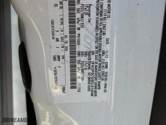 2013 Ford C-Max Energi SEL with VIN 1FADP5CU9DL515548, listed as a Copart auction lot 50468815 with NaN miles and Clean Title. Bid and sale history available at carsss.com. Image 12.
