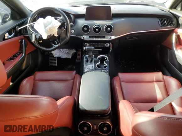 2021 Kia Stinger GT-Line with VIN KNAE15LA3M6098185, listed as a Copart auction lot 77583563 with 70,852 mi miles and Salvage Title. Bid and sale history available at carsss.com. Image 8.