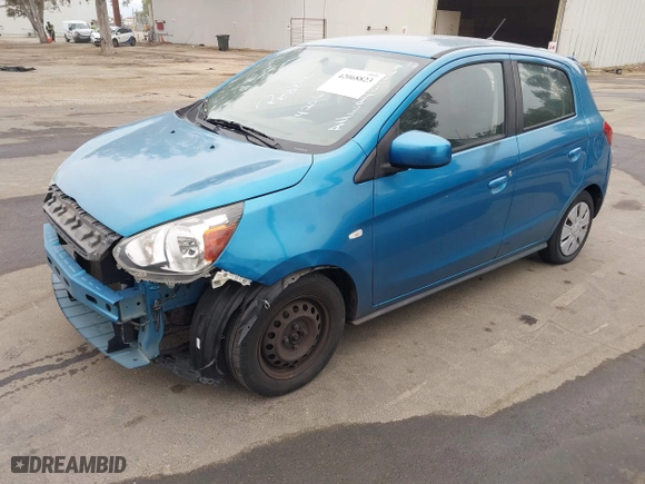 2015 Mitsubishi Mirage DE with VIN ML32A3HJ4FH045086, listed as a IAAI auction lot 42068823 with 83,250 mi miles. Bid and sale history available at carsss.com. Image 2.