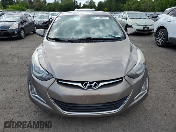 2014 Hyundai Elantra SE с VIN 5NPDH4AE5EH496533, выставлен на аукционе Copart как лот 57078585 с пробегом 152 174 миль миль и Списание • Salvage title. История ставок и продаж доступна на DreamBid. Изображение 5.