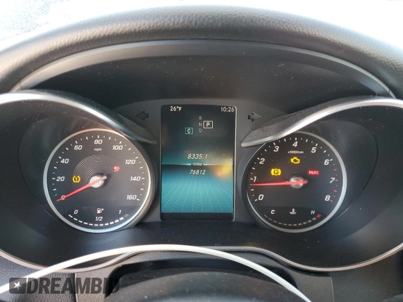 2019 Mercedes-Benz C 300 with VIN WDDWK8DB0KF795135, listed as a Copart auction lot 88027895 with 76,812 mi miles and Salvage Title. Bid and sale history available at carsss.com. Image 9.