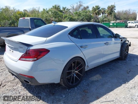 2019 Genesis G70 Dynamic with VIN KMTG34LE8KU031322, listed as a IAAI auction lot 41636994 with 55,325 mi miles and . Bid and sale history available at DreamBid. Image 4.