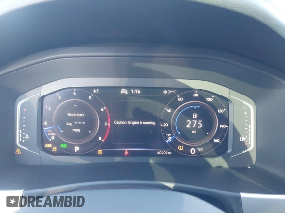 2022 Volkswagen Atlas SE with VIN 1V2JE2CA6NC208457, listed as a IAAI auction lot 40999391 with 40,409 mi miles and . Bid and sale history available at DreamBid. Image 7.