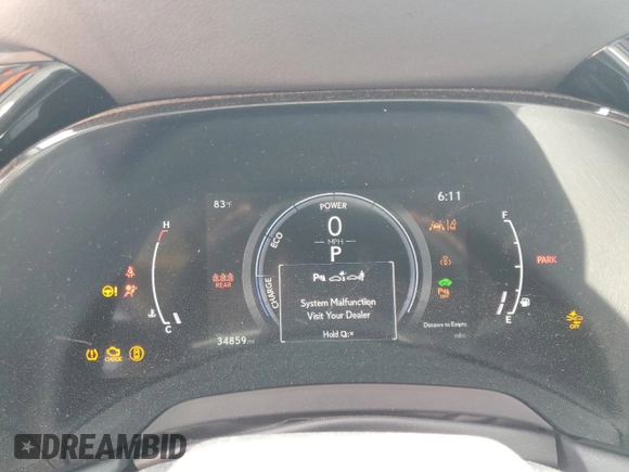 2023 Lexus RX 350h with VIN 2T2BBMCA9PC012500, listed as a Copart auction lot 56411065 with 34,859 mi miles and Salvage title. Bid and sale history available at DreamBid. Image 9.
