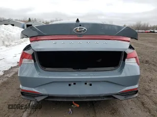 2022 Hyundai Elantra SEL with VIN KMHLM4AG3NU215629, listed as a Copart auction lot 51053045 with 109,687 mi miles and Salvage Title. Bid and sale history available at DreamBid. Image 6.