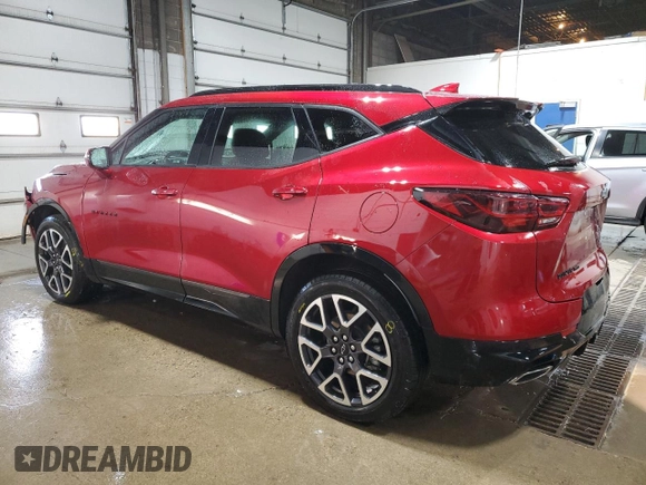 2024 Chevrolet Blazer RS with VIN 3GNKBKRS7RS144872, listed as a Copart auction lot 87925375 with 19,023 mi miles and Salvage title. Bid and sale history available at DreamBid. Image 2.