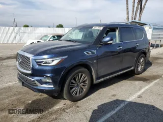 2018 Infiniti QX80 with VIN JN8AZ2NF3J9660604, listed as a Copart auction lot 52413665 with 0 mi miles and Salvage Title. Bid and sale history available at carsss.com. Image 1.
