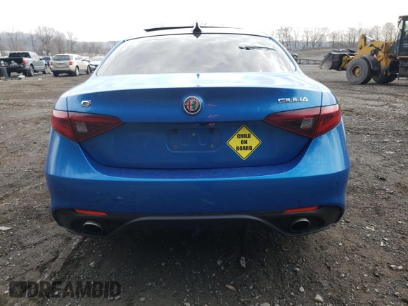 2018 Alfa Romeo Giulia with VIN ZARFAEDN9J7563315, listed as a Copart auction lot 47506033 with 0 mi miles. Bid and sale history available at carsss.com. Image 6.
