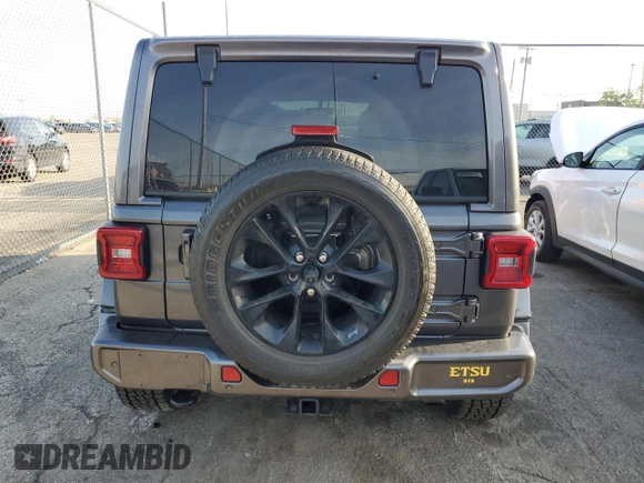 2021 Jeep Wrangler Unlimited Sahara Altitude with VIN 1C4HJXEN4MW514708, listed as a Copart auction lot 53939635 with 60,161 mi miles and Salvage title. Bid and sale history available at DreamBid. Image 6.