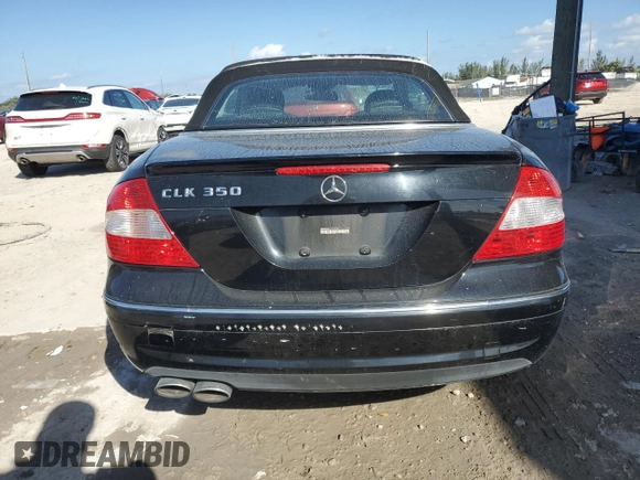 2009 Mercedes-Benz CLK-Class 3.5L with VIN WDBTK56F19F263557, listed as a Copart auction lot 86165554 with 0 mi miles and Clean Title. Bid and sale history available at carsss.com. Image 6.