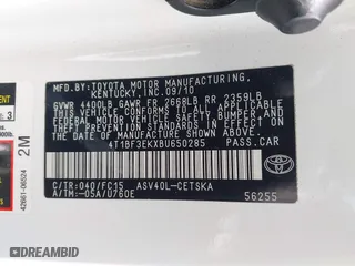 2011 Toyota Camry LE with VIN 4T1BF3EKXBU650285, listed as a IAAI auction lot 41751647 with 258,700 mi miles. Bid and sale history available at carsss.com. Image 9.