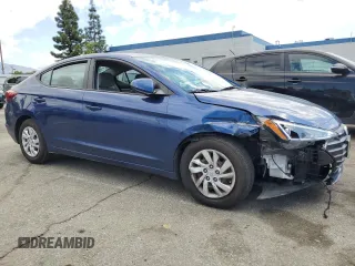 2019 Hyundai Elantra SE with VIN 5NPD74LFXKH495222, listed as a Copart auction lot 51263395 with 58,278 mi miles and Salvage Title. Bid and sale history available at DreamBid. Image 4.
