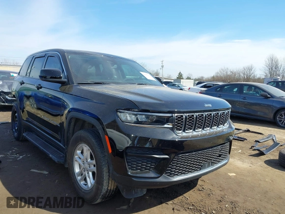 2023 Jeep Grand Cherokee Laredo with VIN 1C4RJHAG7PC600196, listed as a IAAI auction lot 41695837 with 19,110 mi miles and . Bid and sale history available at DreamBid. Image 1.