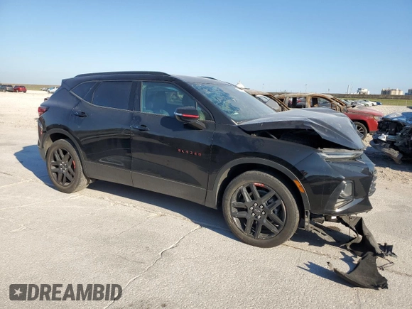 2022 Chevrolet Blazer LT z VIN 3GNKBDRSXNS149893, wystawiony jako Copart lot #75514104 z przebiegiem 43 310 mil mil oraz Szkoda całkowita • Salvage title. Historia ofert i sprzedaży dostępna na DreamBid. Obrazek 4.