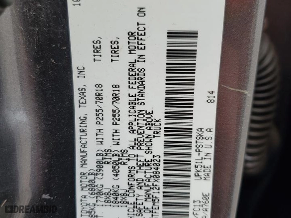 2015 Toyota Tundra 2WD Truck SR5 with VIN 5TFEM5F12FX084023, listed as a Copart auction lot 44904085 with 197,557 mi miles and Salvage Title. Bid and sale history available at carsss.com. Image 13.